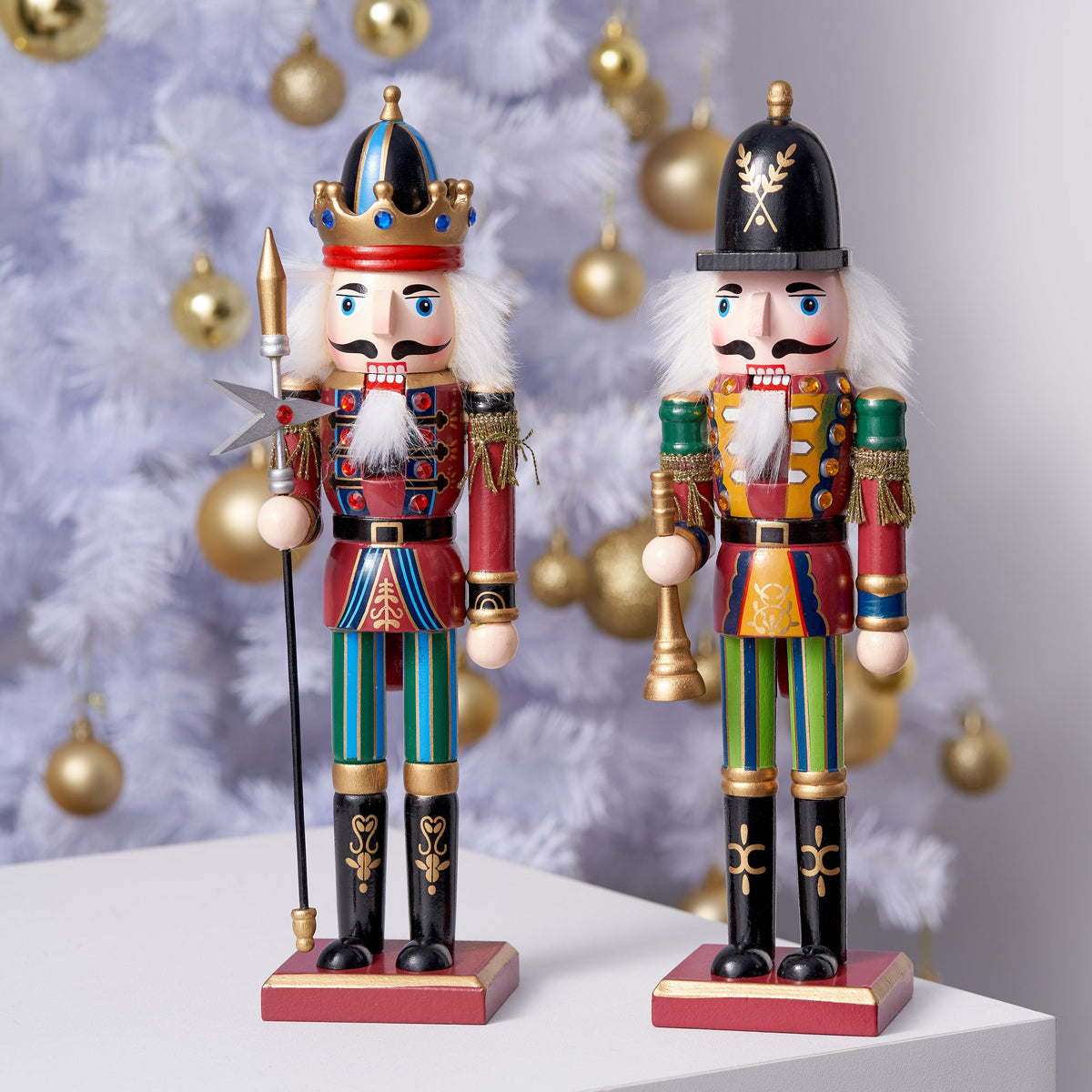 Christmas Wooden Nutcracker Soldiers (30cm) – Traditional
