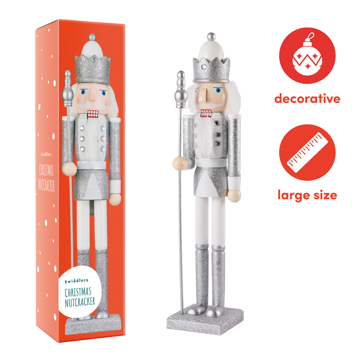 Traditional Wooden Christmas Nutcracker Decoration (50cm) – Large