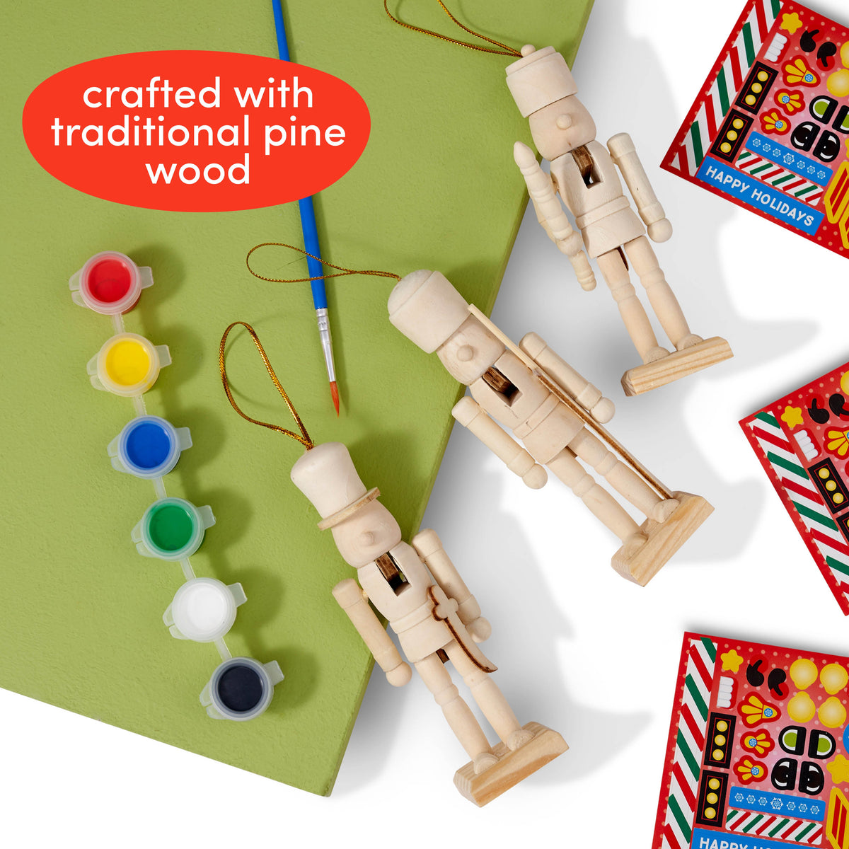 Christmas Wooden Nutcracker Decorations Paint Set Collection