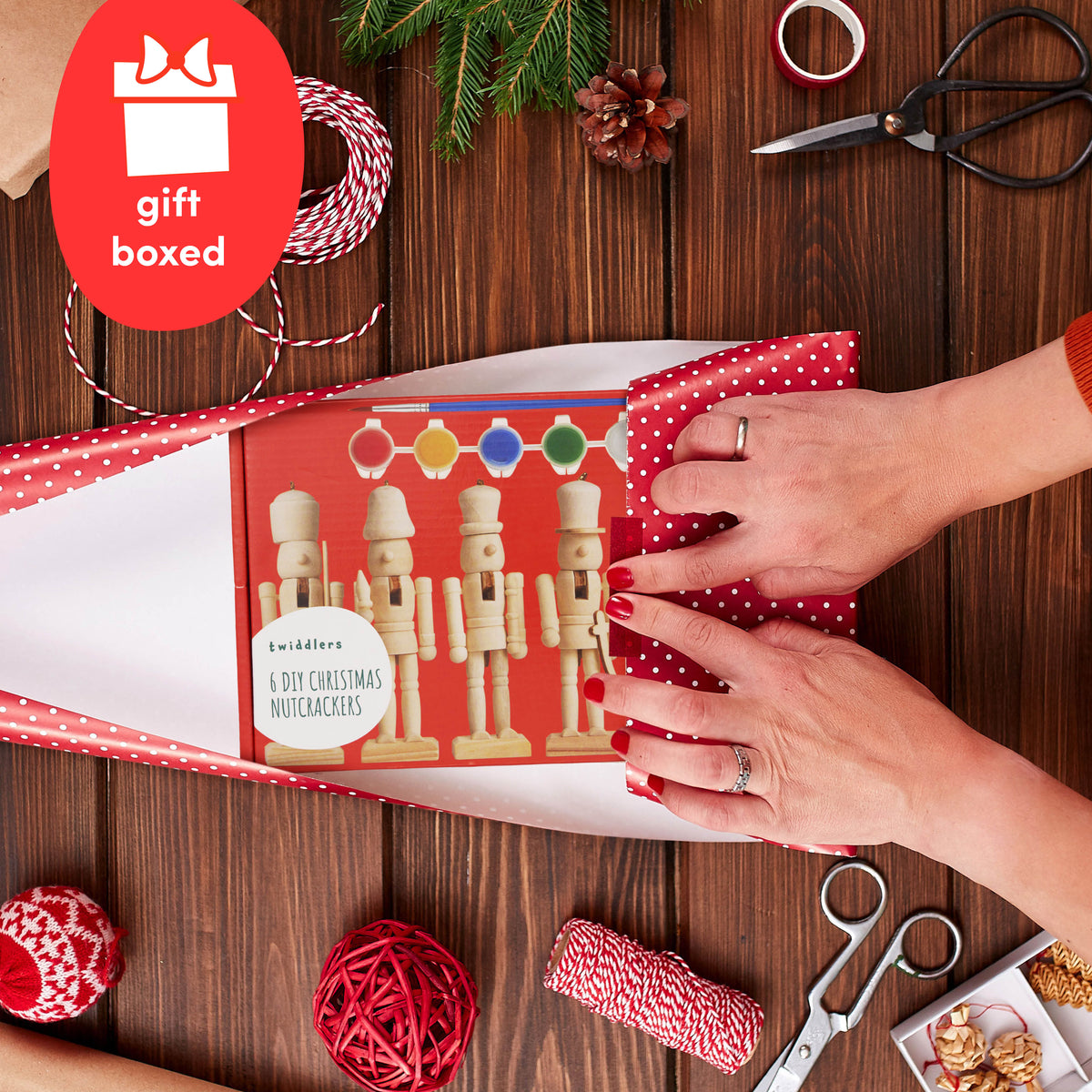 Christmas Wooden Nutcracker Decorations Paint Set Collection