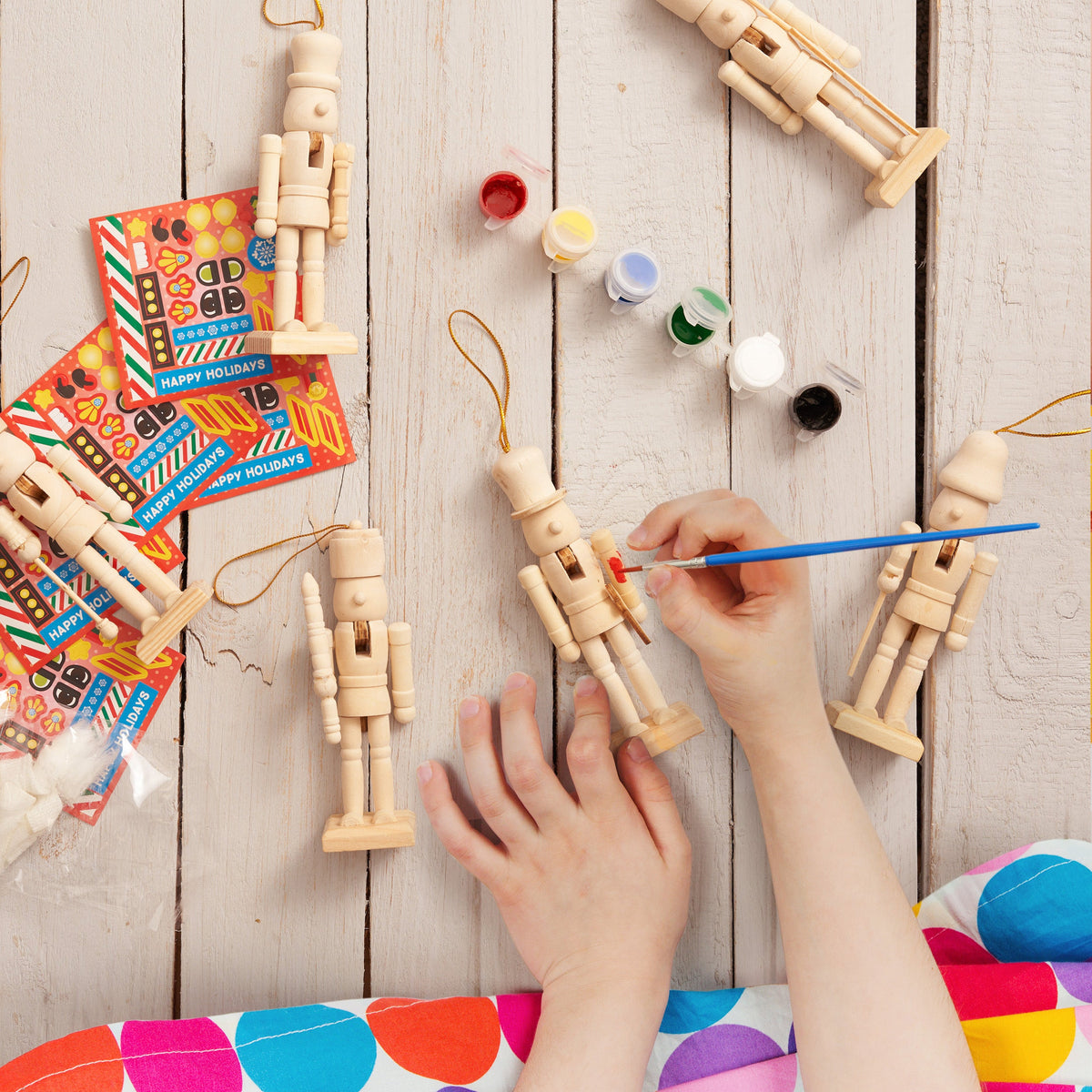 Christmas Wooden Nutcracker Decorations Paint Set Collection