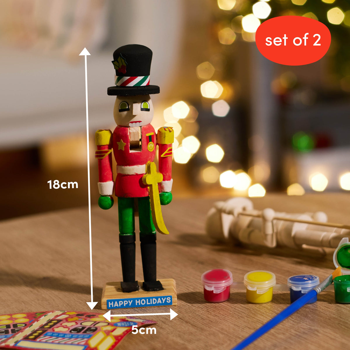 Christmas Wooden Nutcrackers Paint Set Collection
