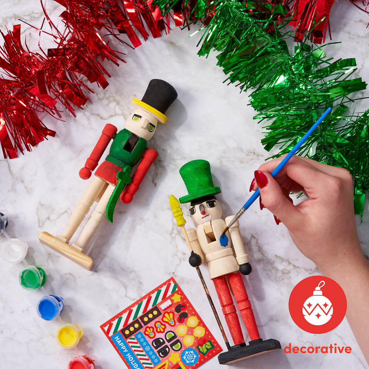 Christmas Wooden Nutcrackers Paint Set Collection
