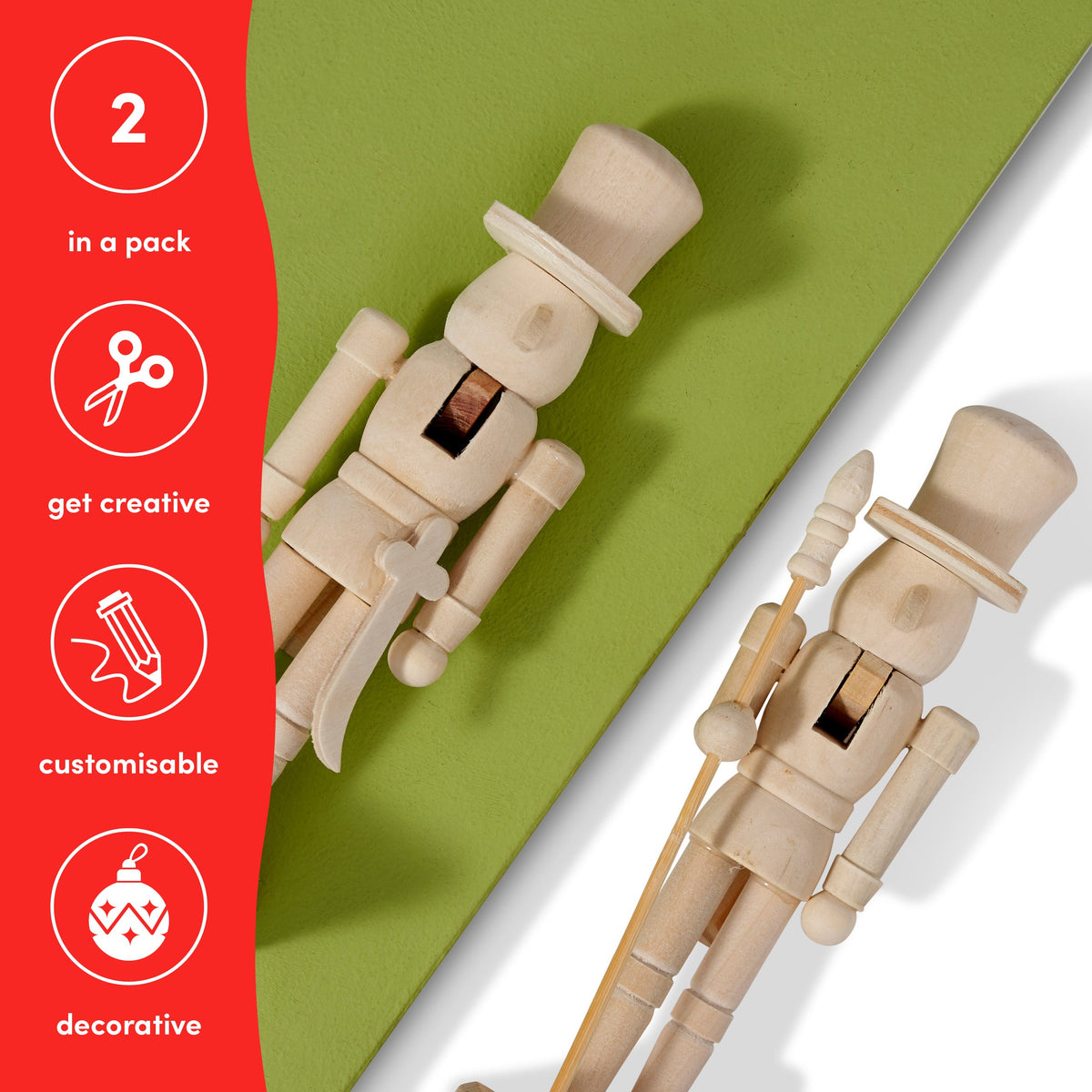 Christmas Wooden Nutcrackers Paint Set Collection