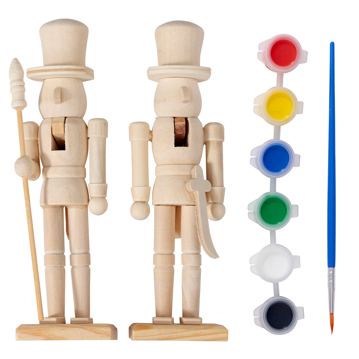Christmas Wooden Nutcrackers Paint Set Collection