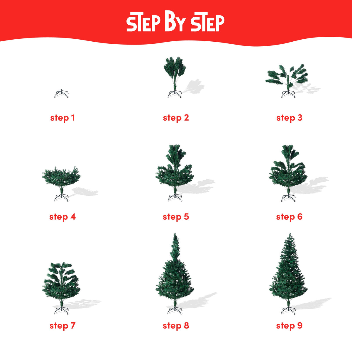 6FT Premium Artificial Christmas Tree Including Metal Stand