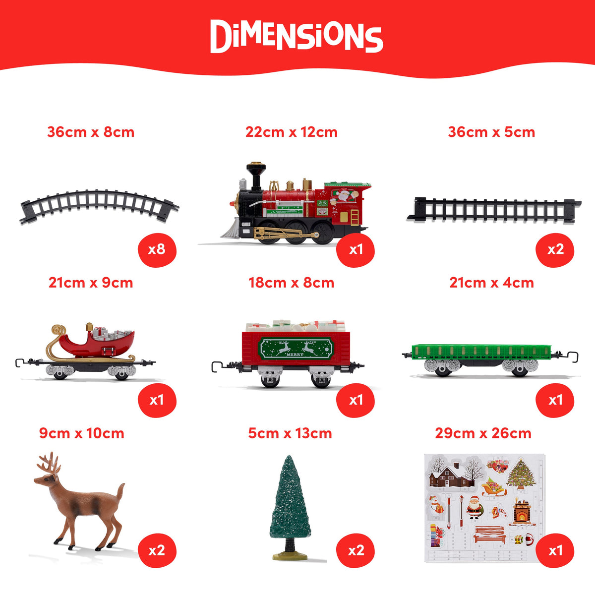 Festive Christmas Toy Train Set Collection