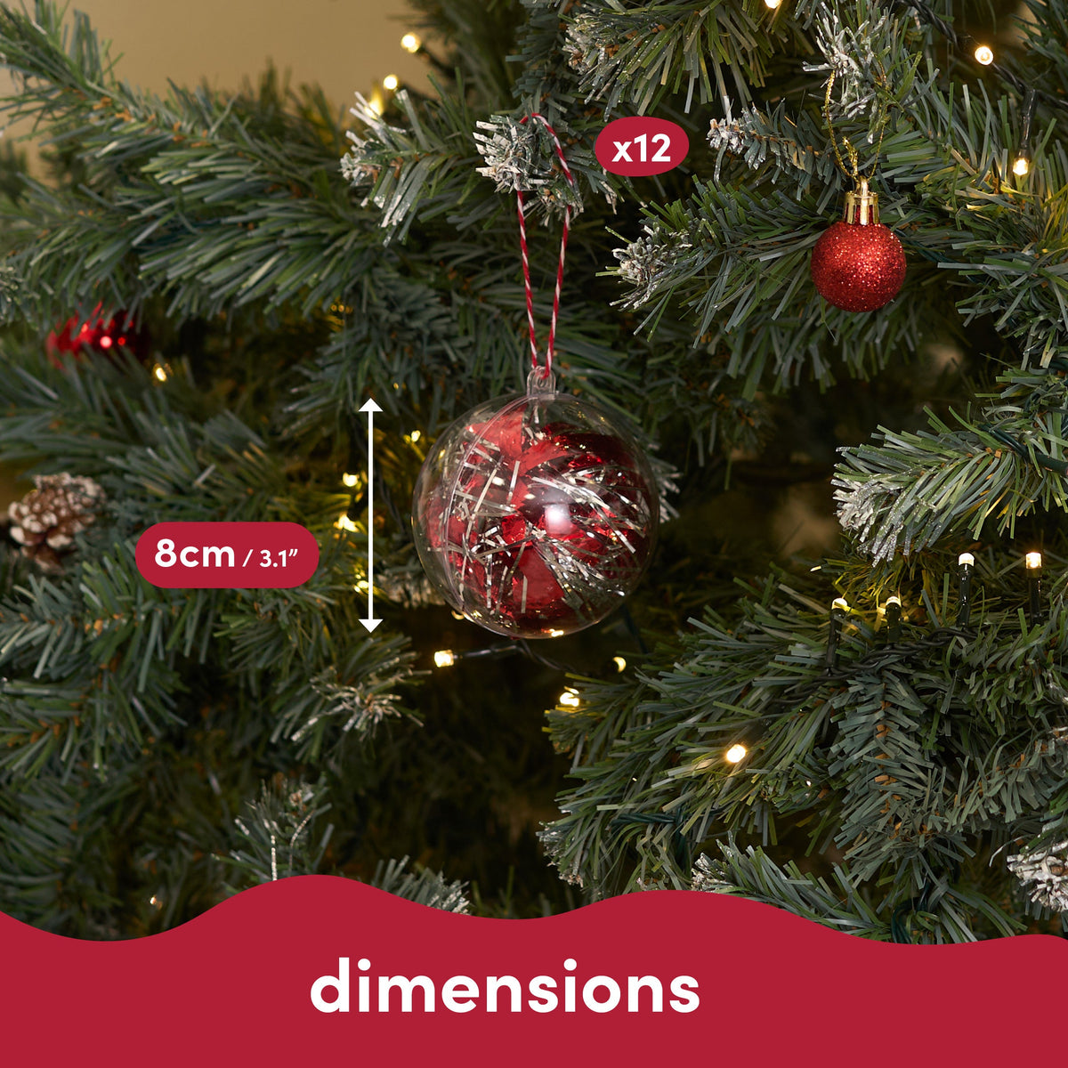 Fillable Christmas Baubles (Medium) – Clear