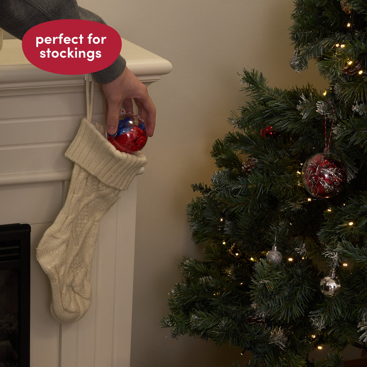 Fillable Christmas Baubles (Medium) – Clear