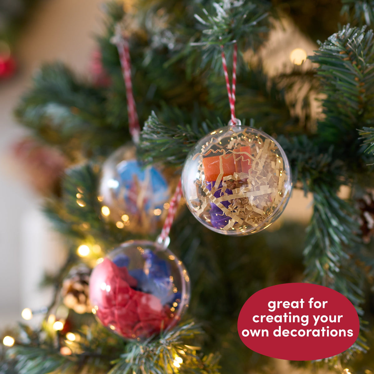 Fillable Christmas Baubles (Medium) – Clear