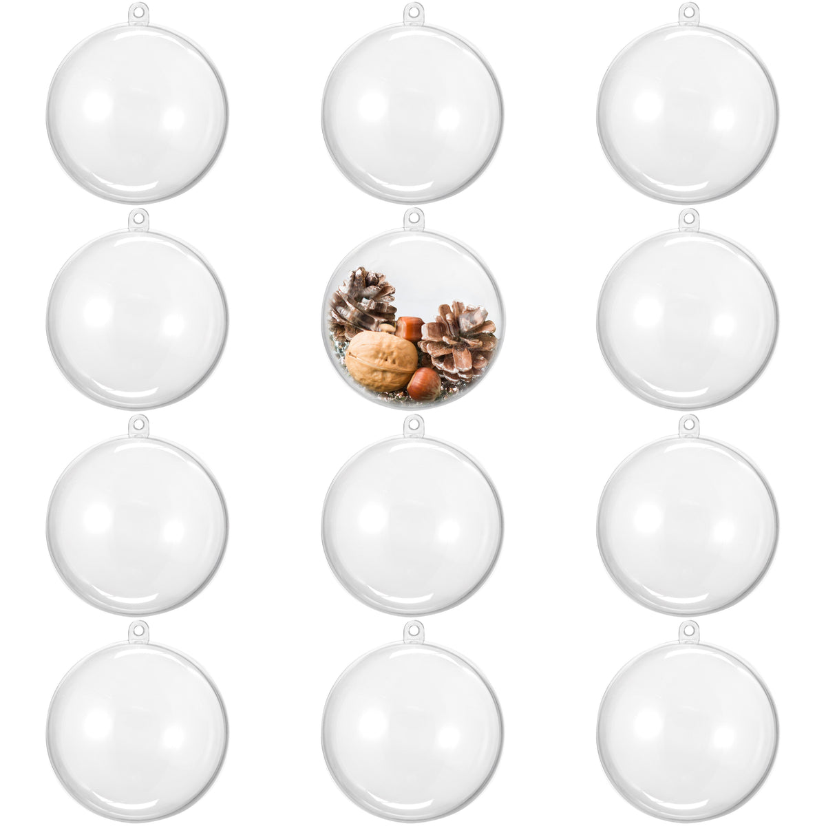 Fillable Christmas Baubles (Medium) – Clear