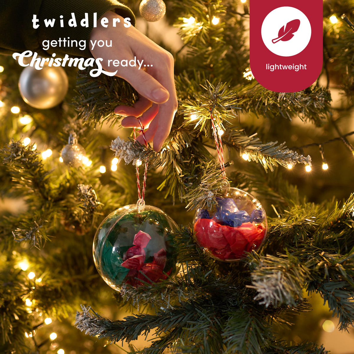 Mixed Clear Fillable Christmas Baubles (Medium & Large) Collection
