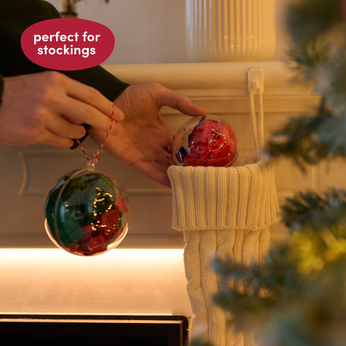 Mixed Clear Fillable Christmas Baubles (Medium & Large) Collection