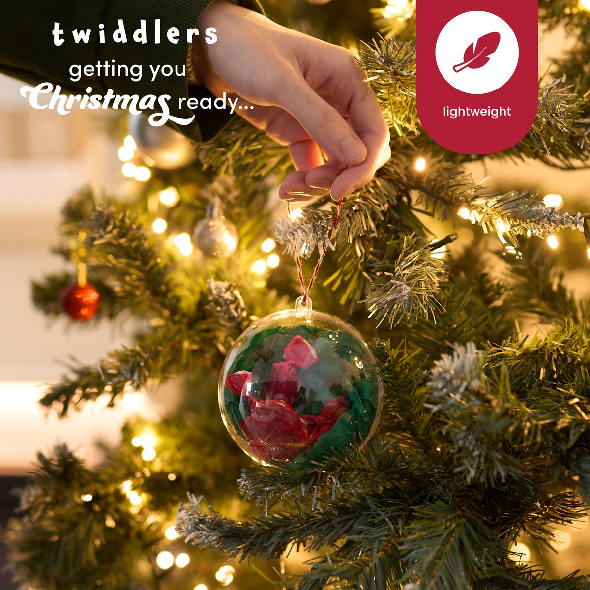 Fillable Christmas Baubles (Large) – Clear