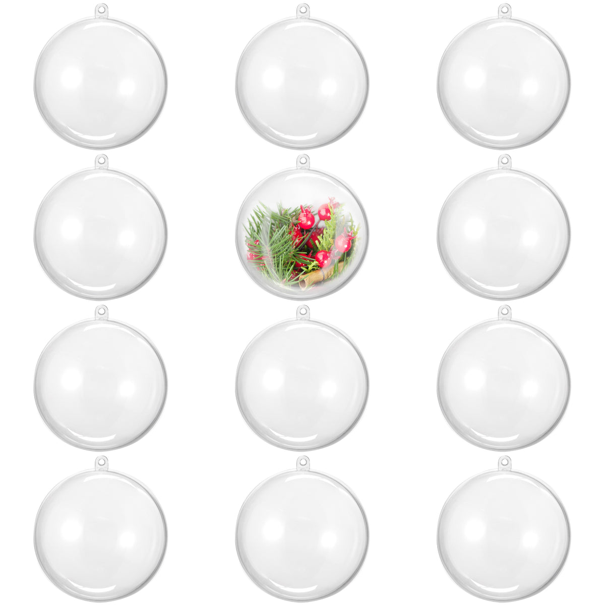 Fillable Christmas Baubles (Large) – Clear