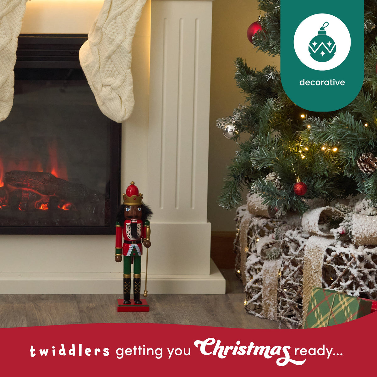Christmas Wooden King Nutcracker Soldier (30cm) – Traditional