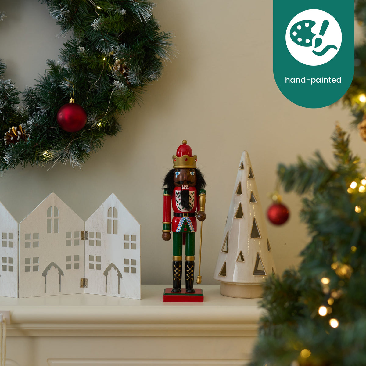 Christmas Wooden King Nutcracker Soldier (30cm) – Traditional