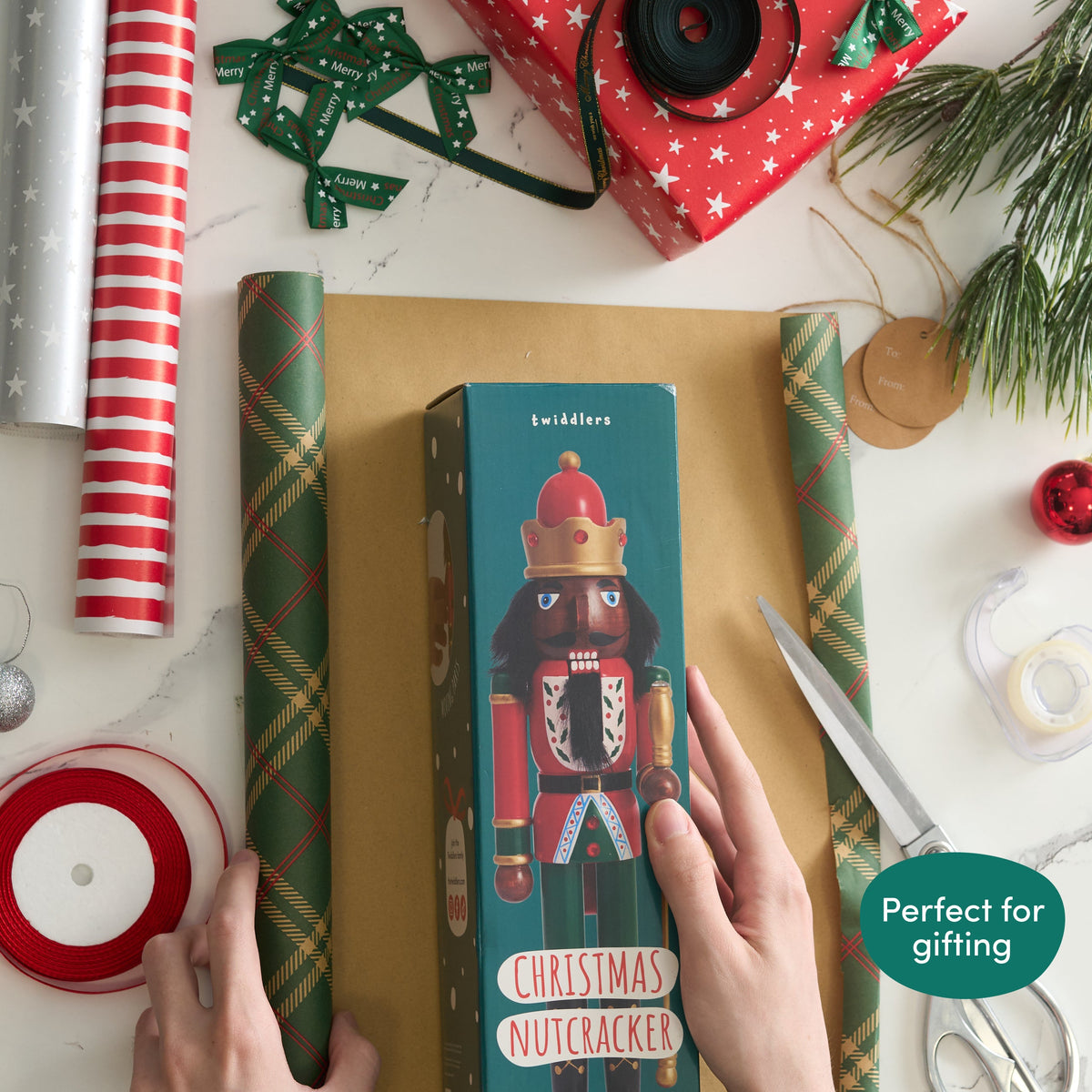 Christmas Wooden King Nutcracker Soldier (30cm) – Traditional