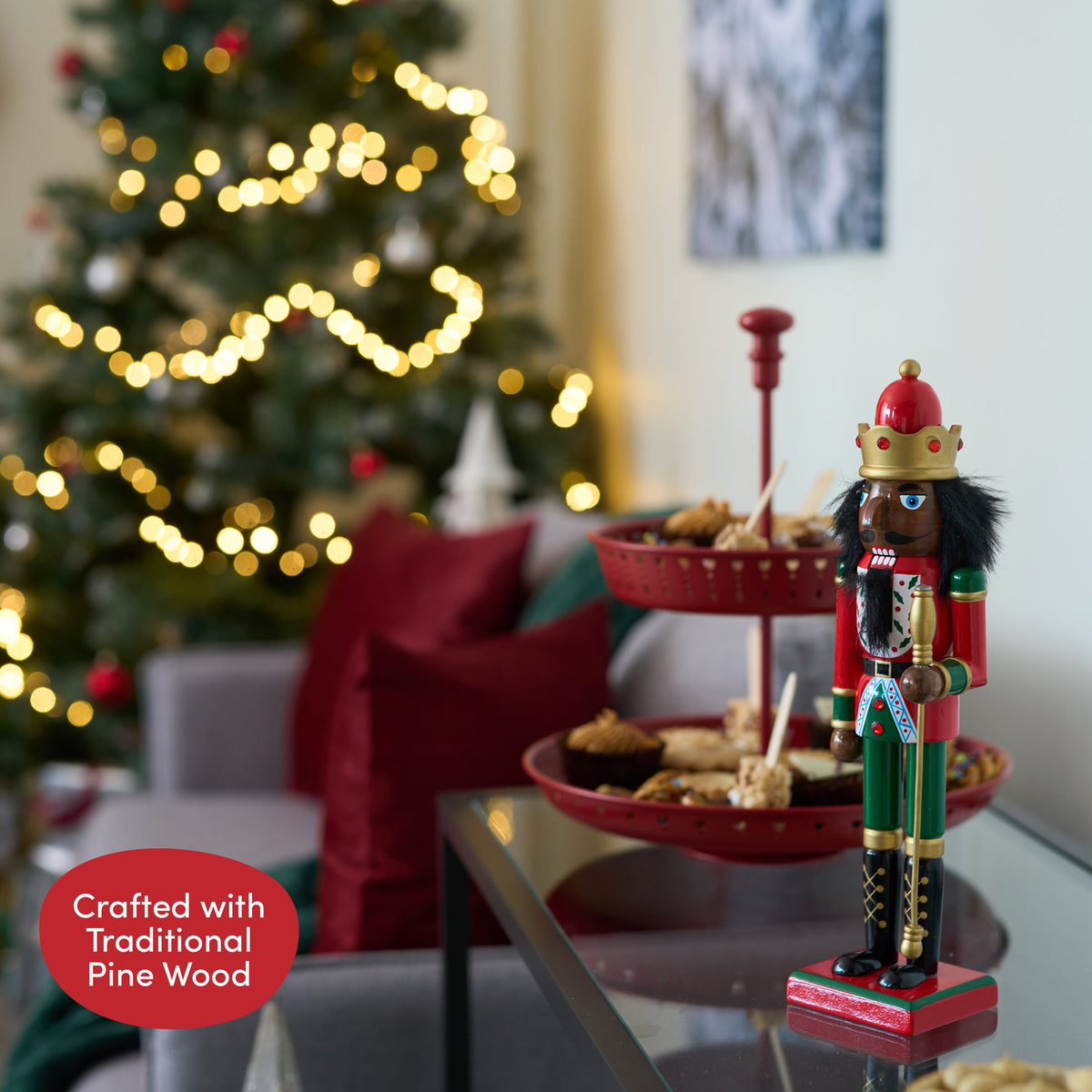 Christmas Wooden King Nutcracker Soldier (30cm) – Traditional