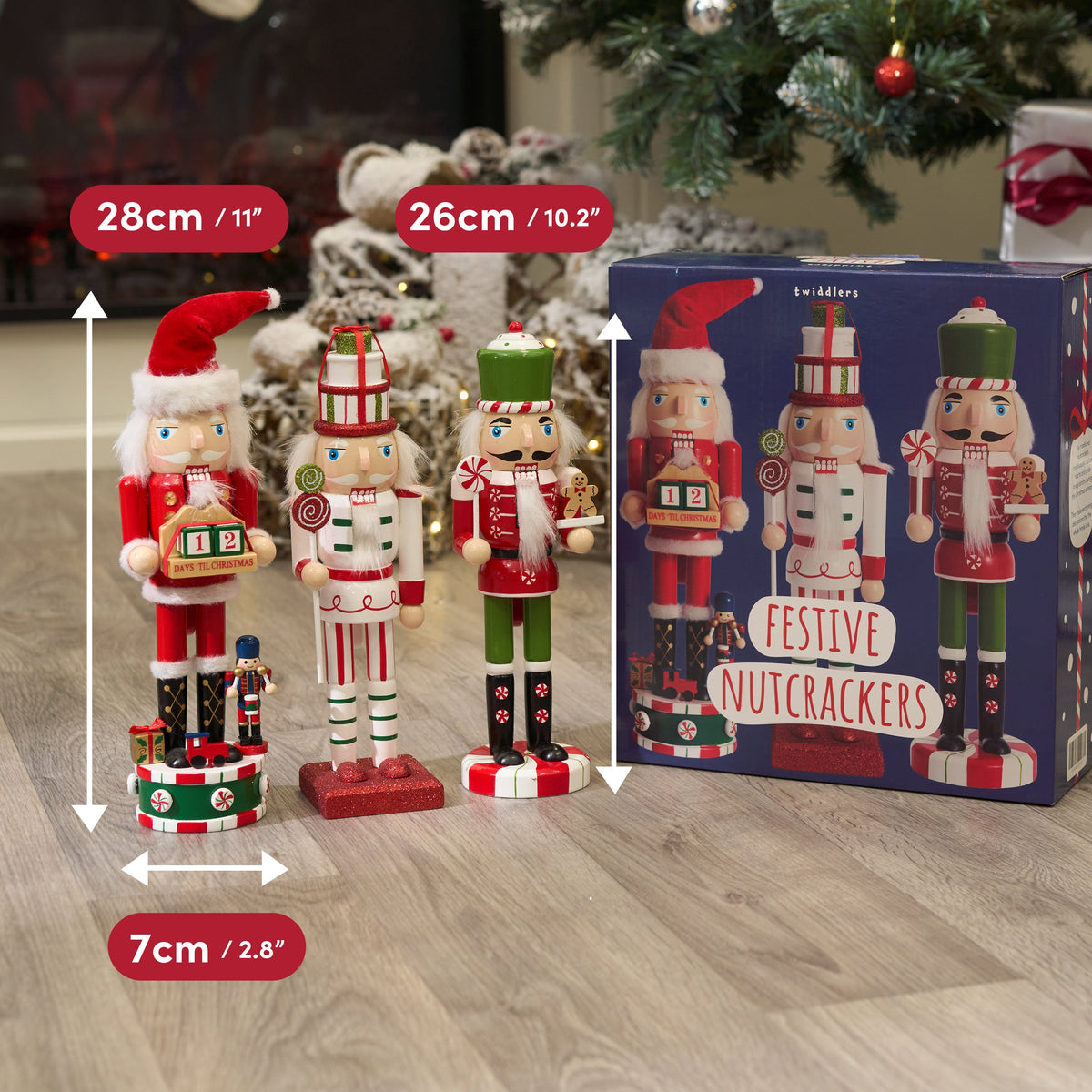 Traditional Christmas Wooden Nutcracker Soldiers (25cm) – Assorted