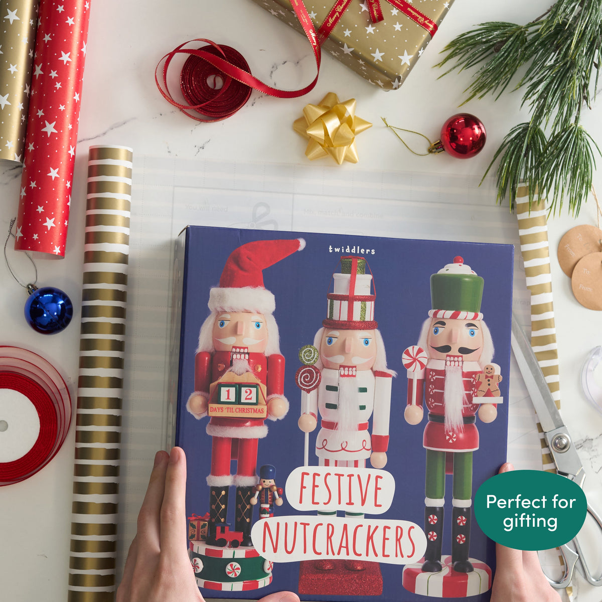 Traditional Christmas Wooden Nutcracker Soldiers (25cm) – Assorted