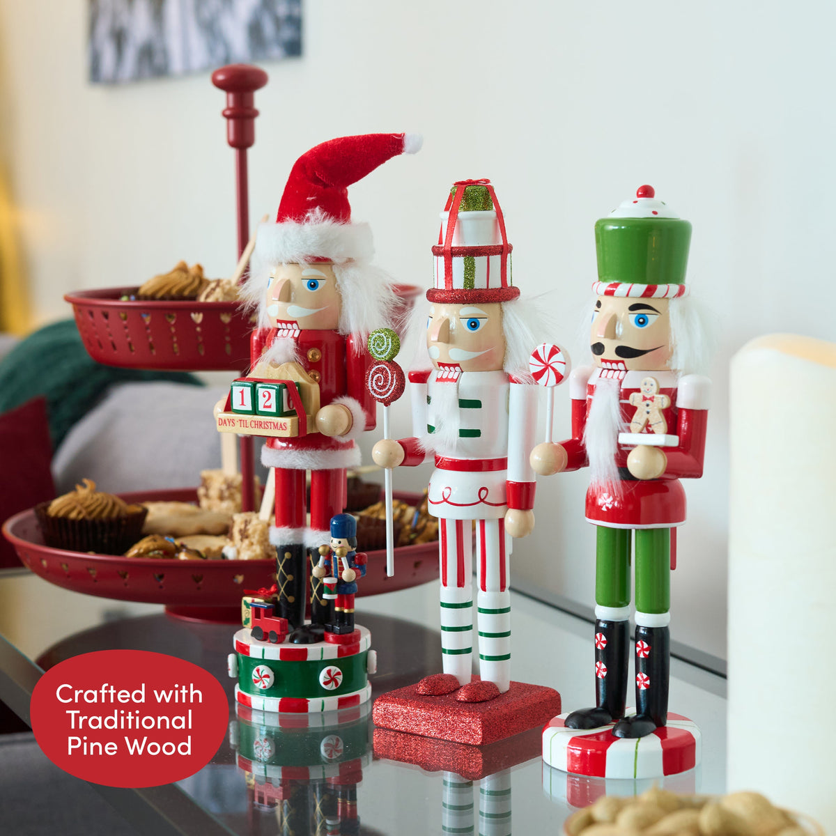 Traditional Christmas Wooden Nutcracker Soldiers (25cm) – Assorted