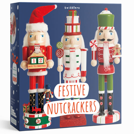 Traditional Christmas Wooden Nutcracker Soldiers (25cm) – Assorted