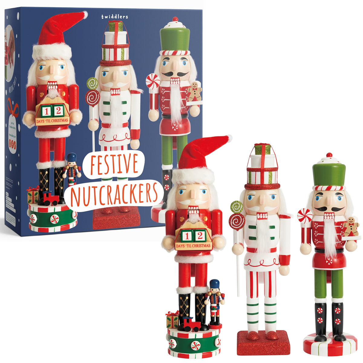 Traditional Christmas Wooden Nutcracker Soldiers (25cm) – Assorted