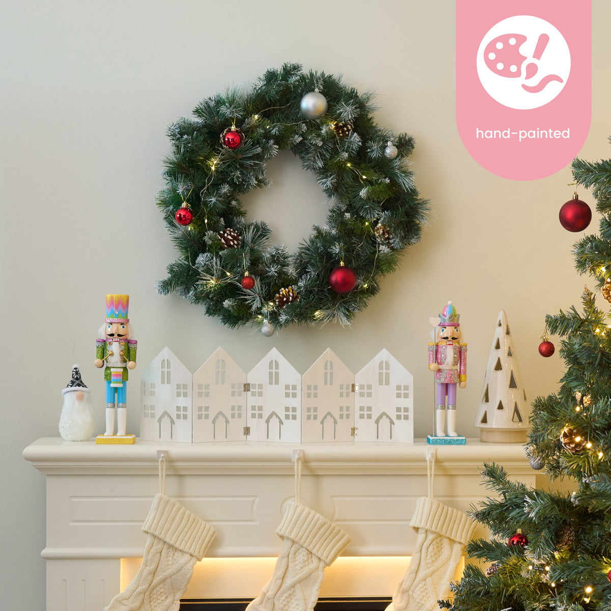 Rainbow Christmas Wooden Nutcracker Soldiers (30cm) Collection