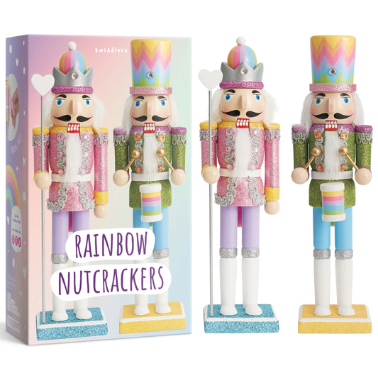 Rainbow Christmas Wooden Nutcracker Soldiers (30cm) Collection