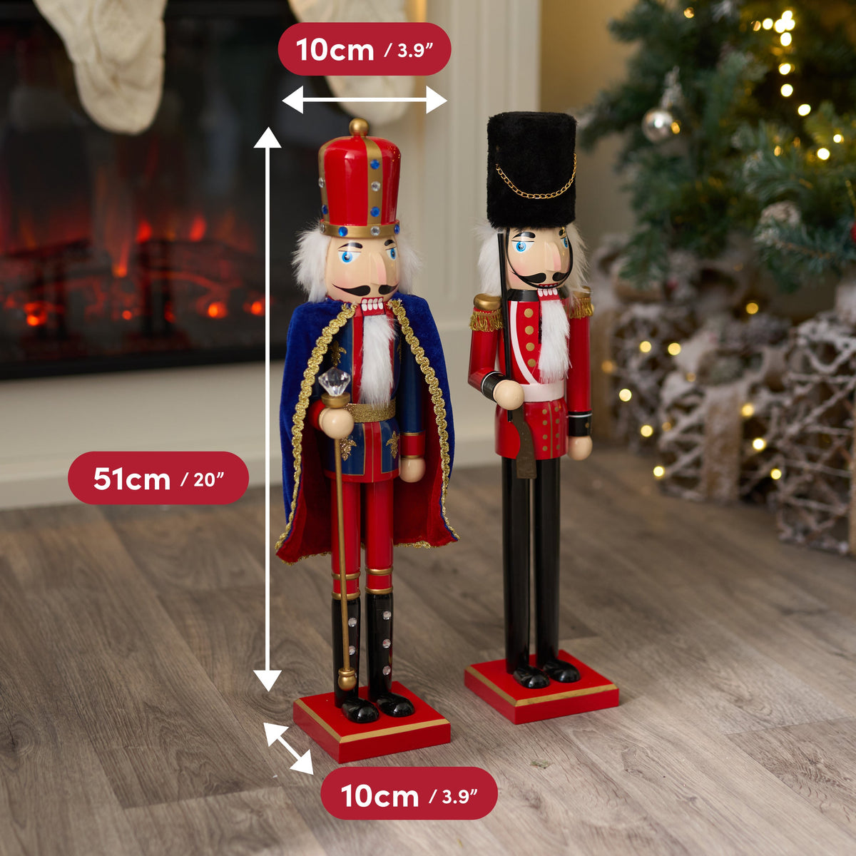 Traditional Christmas Wooden Nutcracker Soldiers (50cm) – Large
