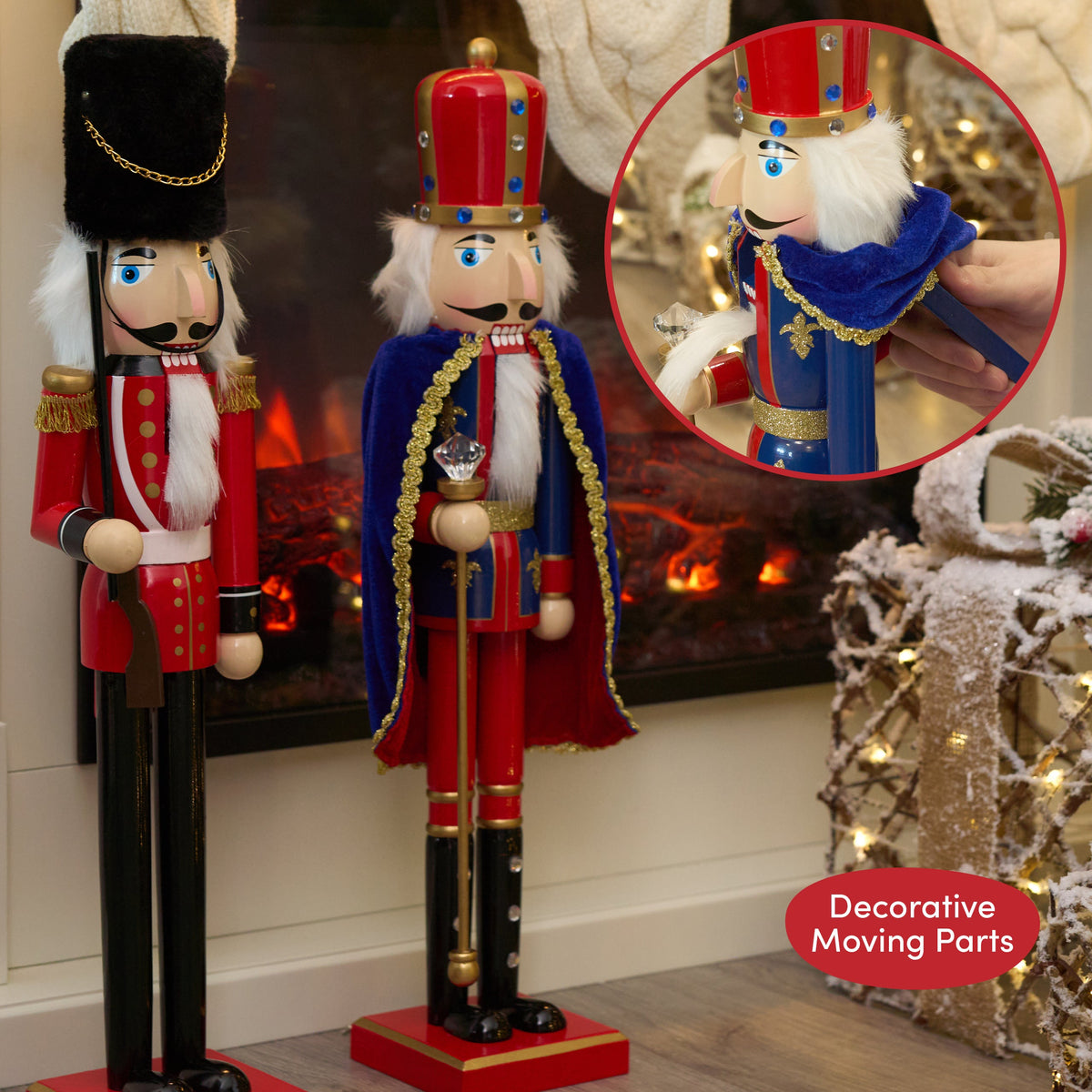 Traditional Christmas Wooden Nutcracker Soldiers (50cm) – Large