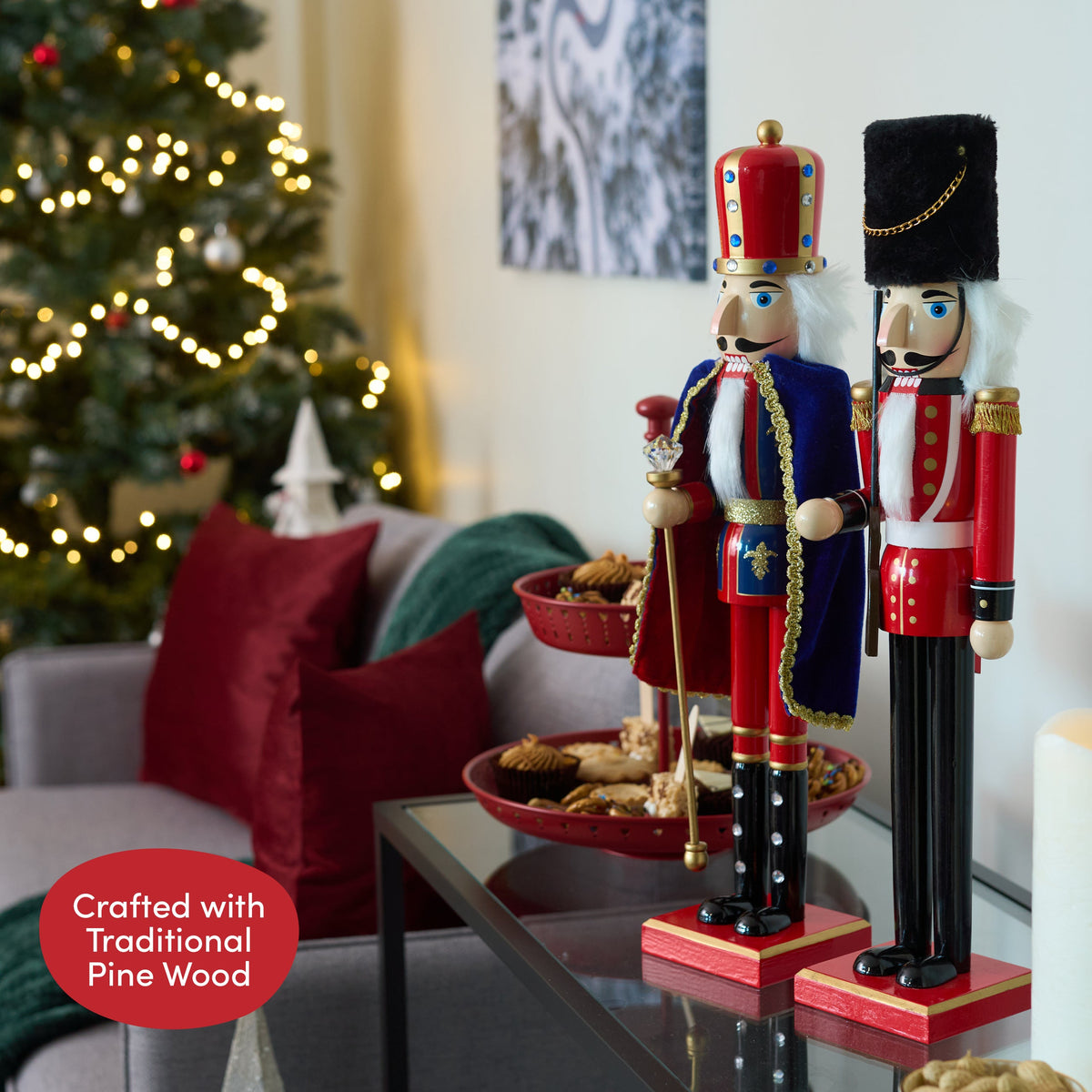 Traditional Christmas Wooden Nutcracker Soldiers (50cm) – Large