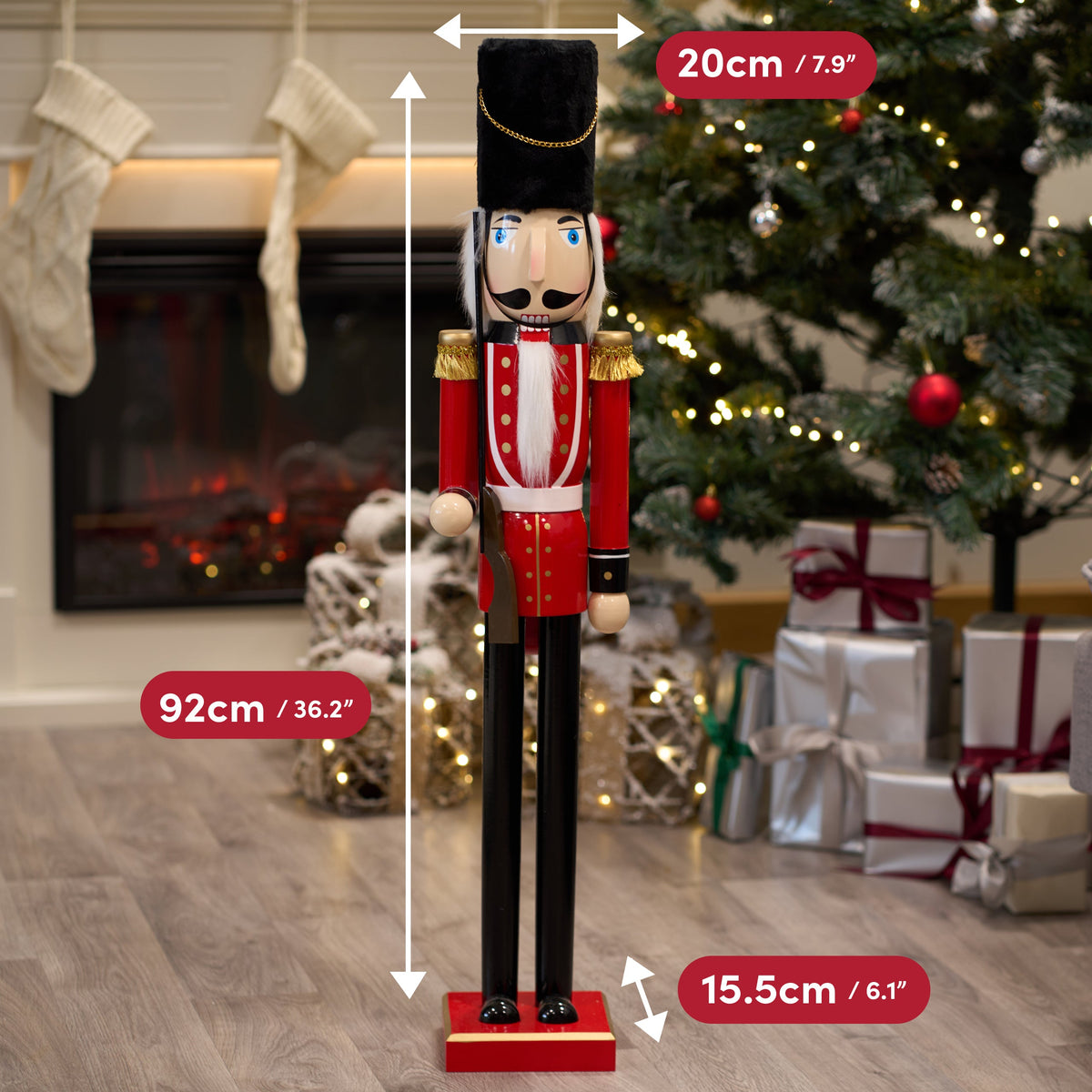 Traditional Wooden Christmas Nutcracker Kings Guard (90cm) – Extra Large