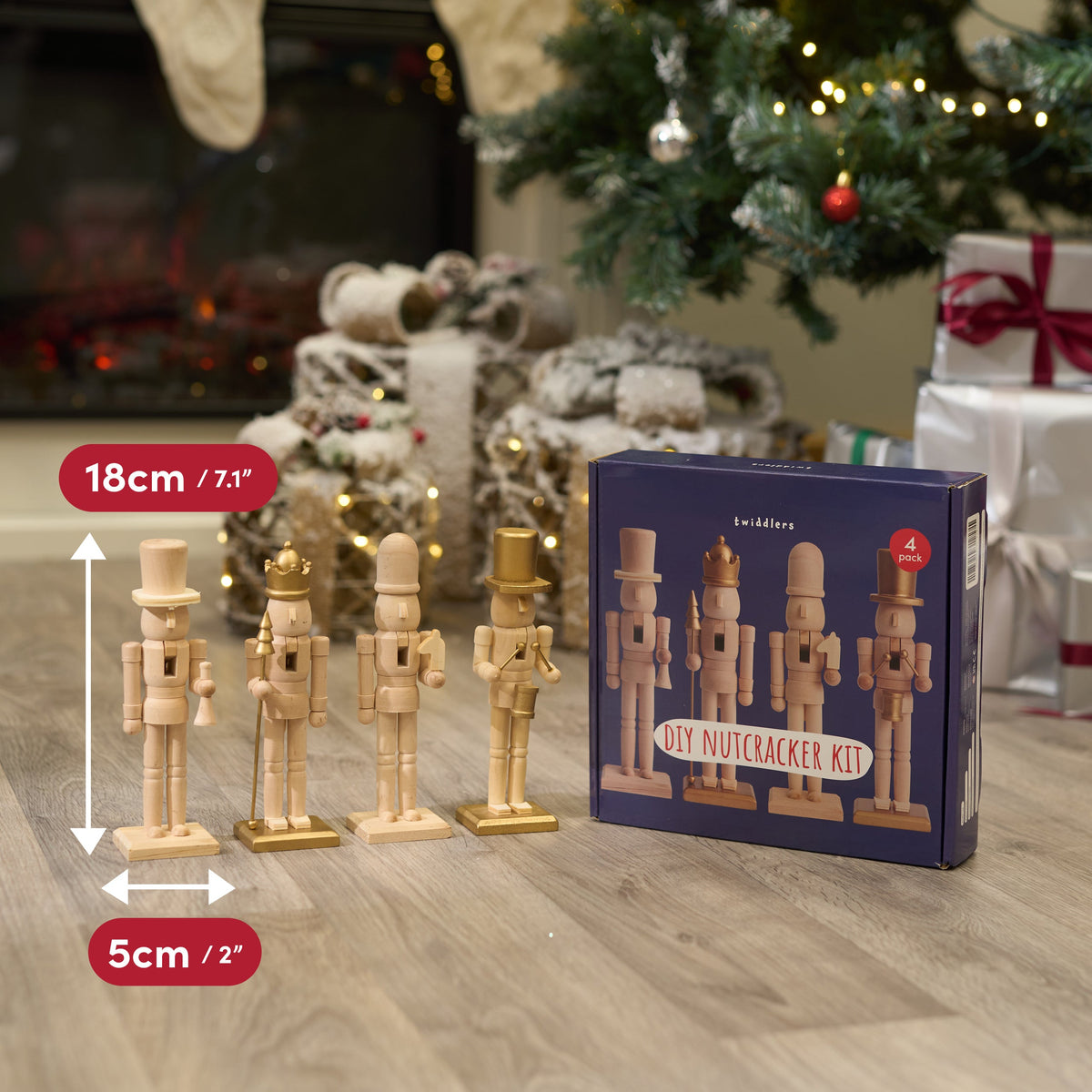 Christmas Wooden Nutcrackers DIY Paint Set Collection