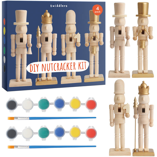 Christmas Wooden Nutcrackers DIY Paint Set Collection