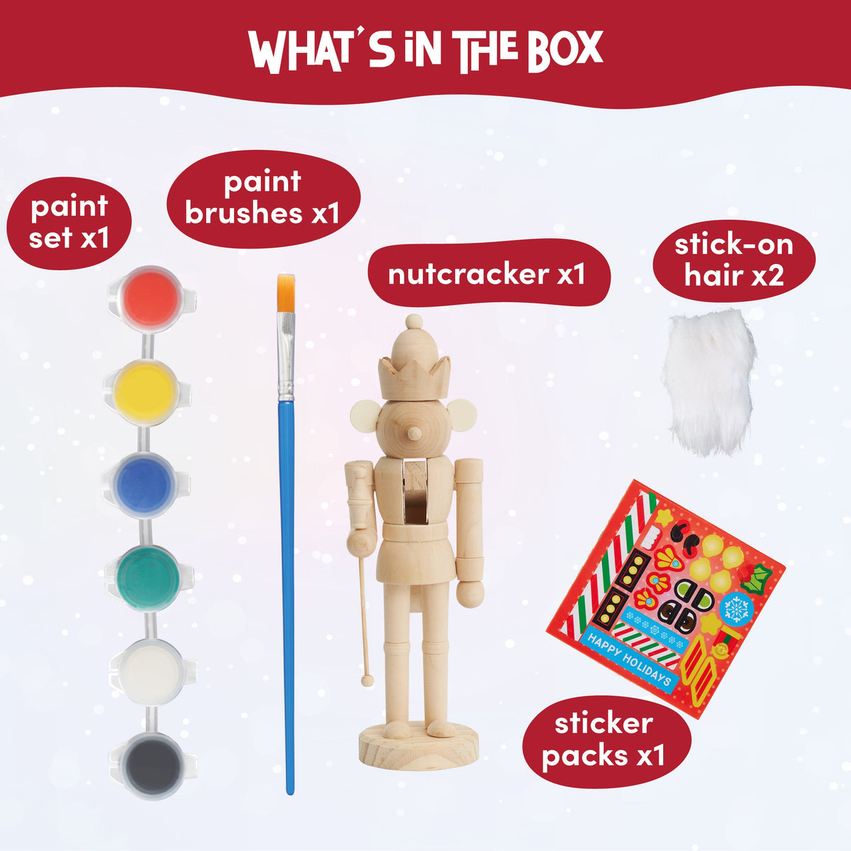Paint Your Own Mouse King Wooden Nutcracker Soldier DIY Kit Set