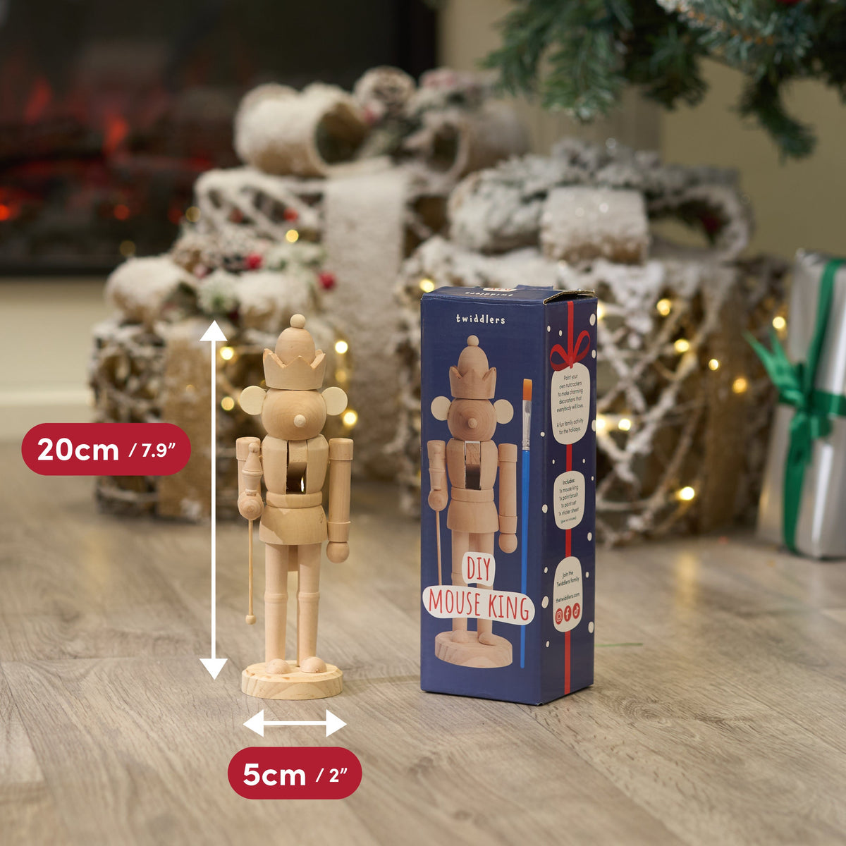 Paint Your Own Mouse King Wooden Nutcracker Soldier DIY Kit Set