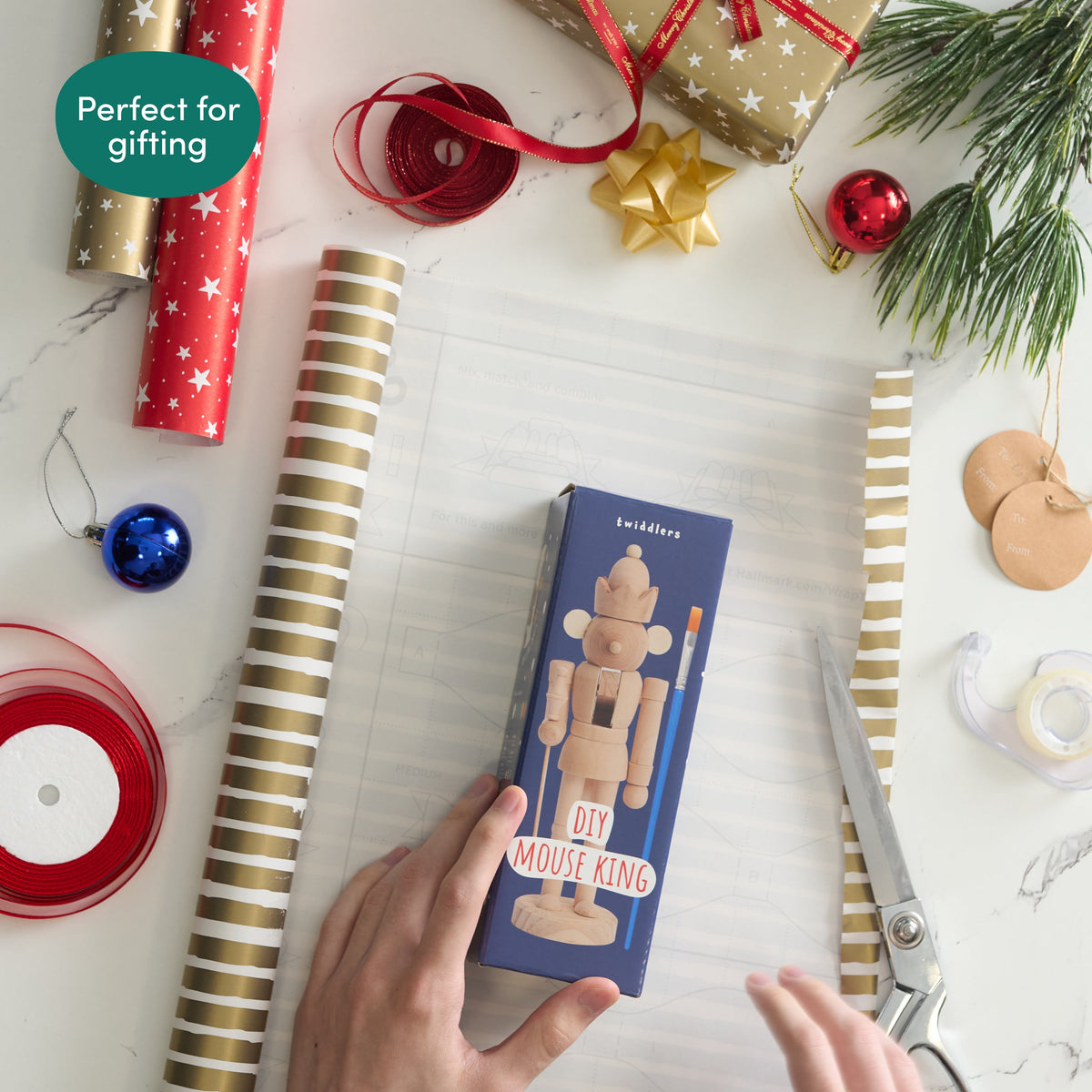 Paint Your Own Mouse King Wooden Nutcracker Soldier DIY Kit Set