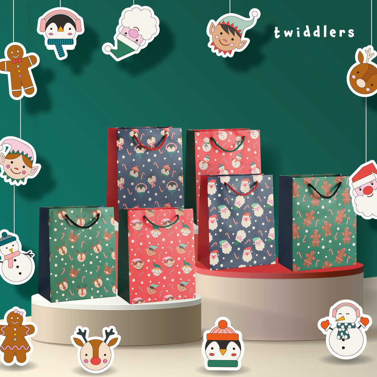 Christmas Characters Gift Bags – Assorted