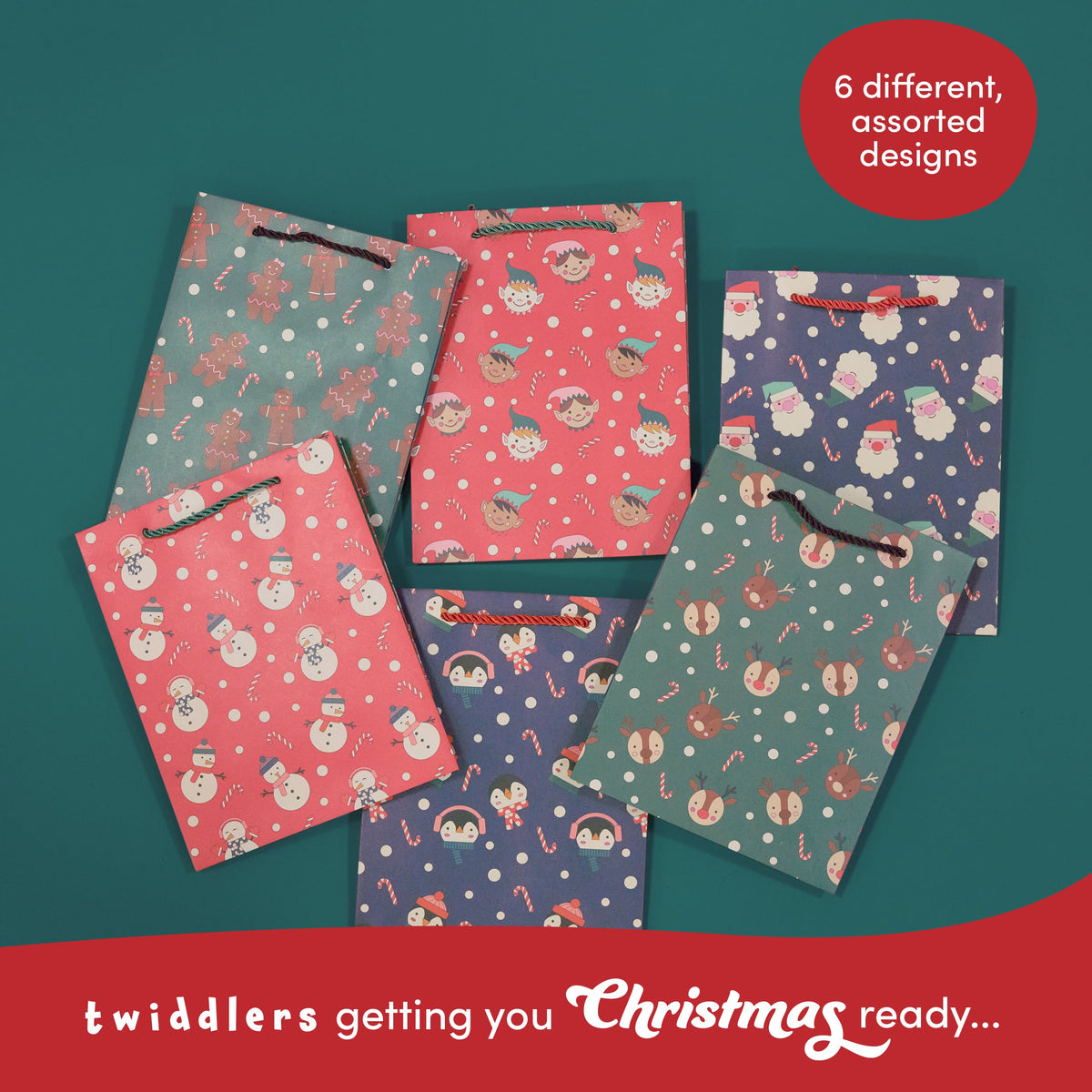 Christmas Characters Gift Bags – Assorted