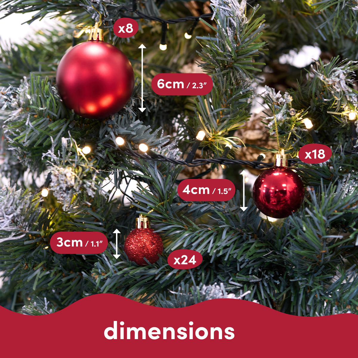 Christmas Tree Bauble Decorations – Assorted