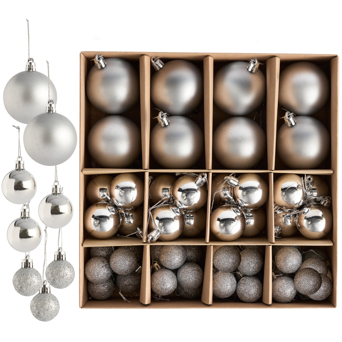 Christmas Tree Bauble Decorations – Assorted