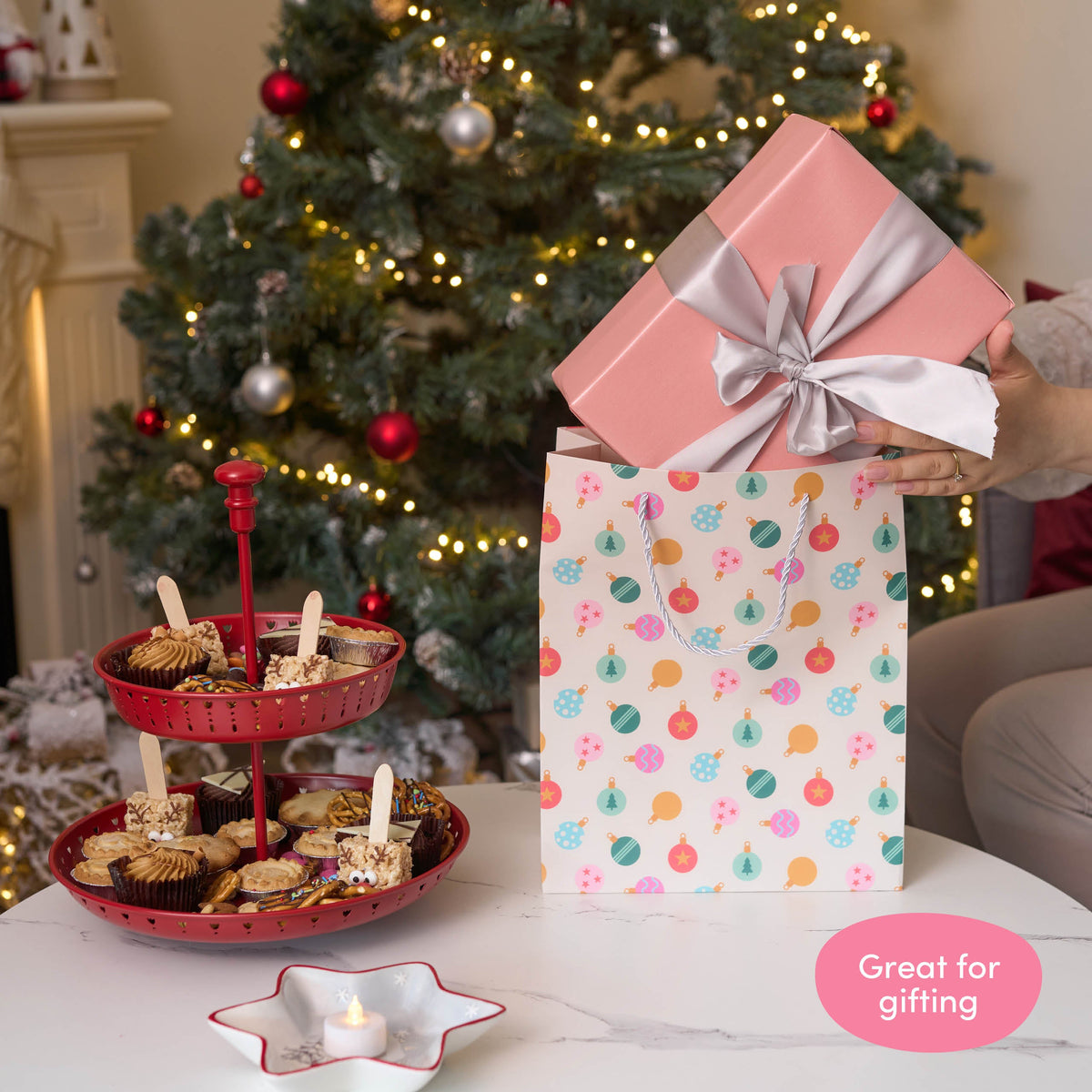Festive Pastel Christmas Gift Bags – Assorted