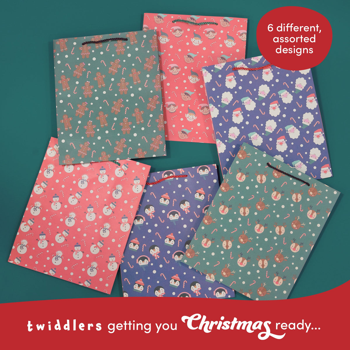 Christmas Characters Gift Bags – Assorted