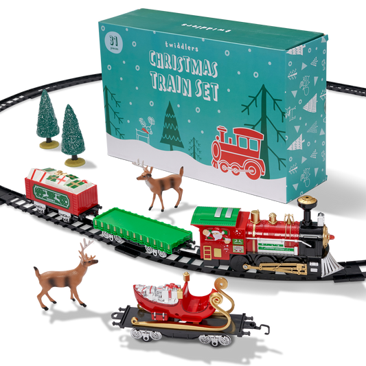 Festive Christmas Toy Train Set Collection