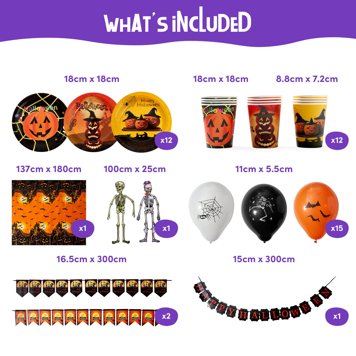 Halloween Party Decorations Pack Set