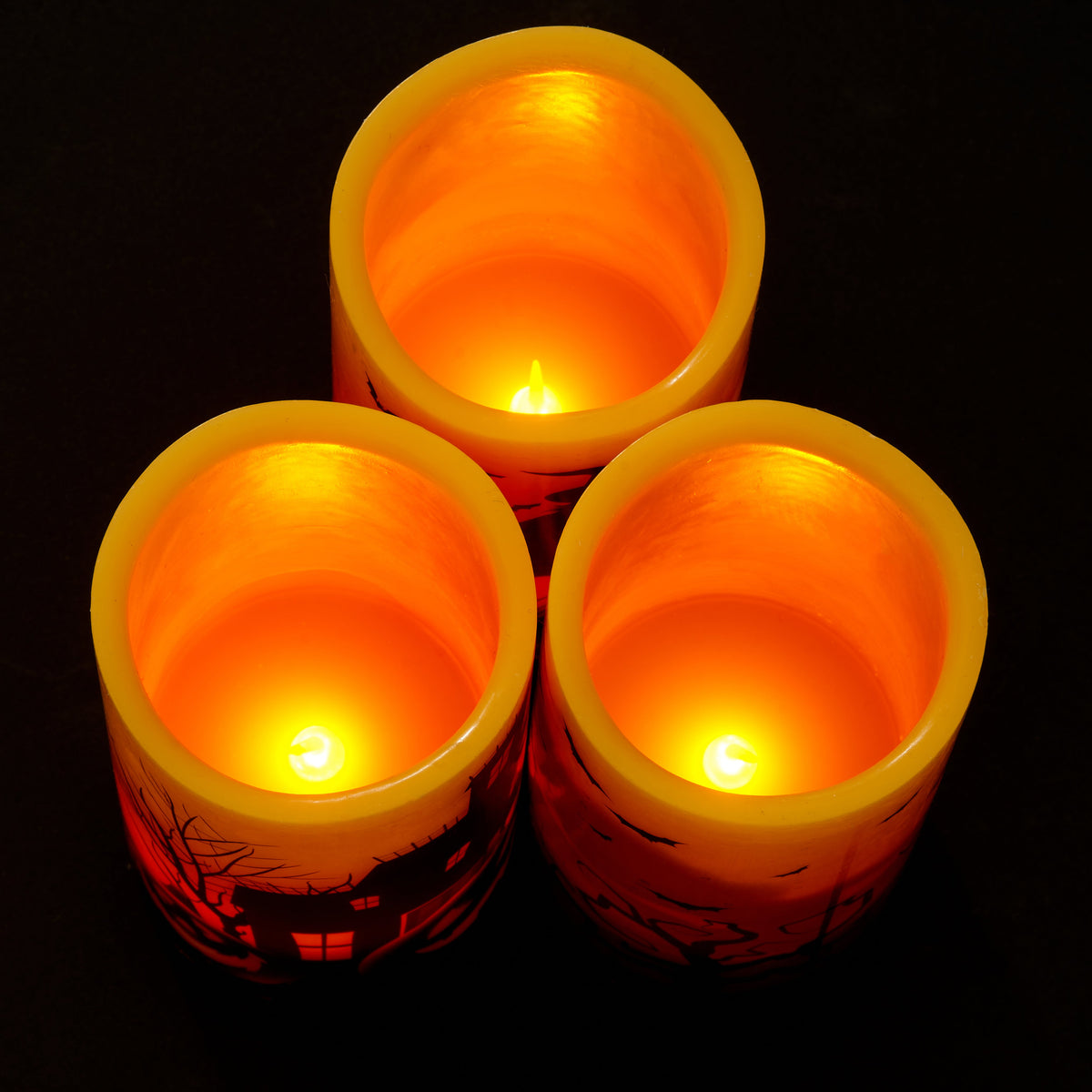 LED Flameless Wax Halloween Candles Collection