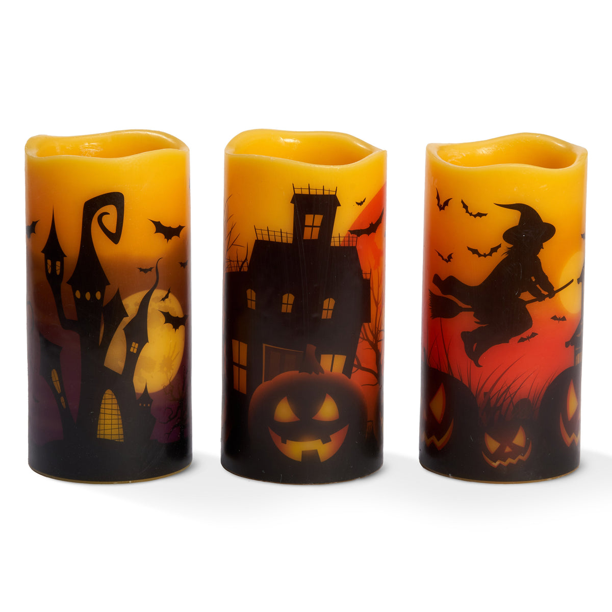 LED Flameless Wax Halloween Candles Collection