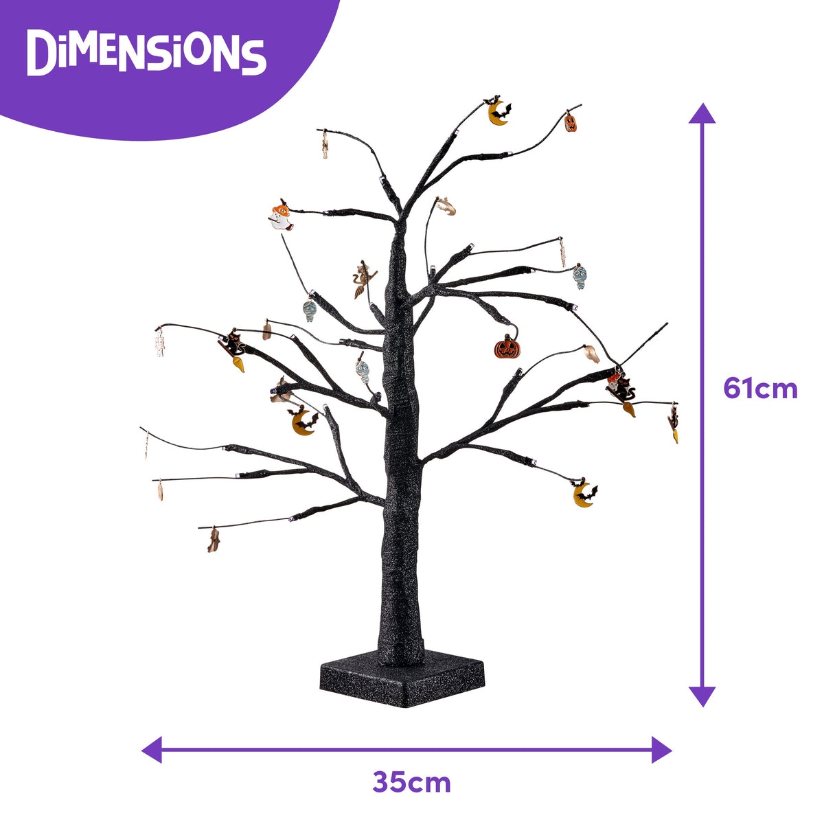 Spooky LED Halloween Tree Decoration Including Cobwebs